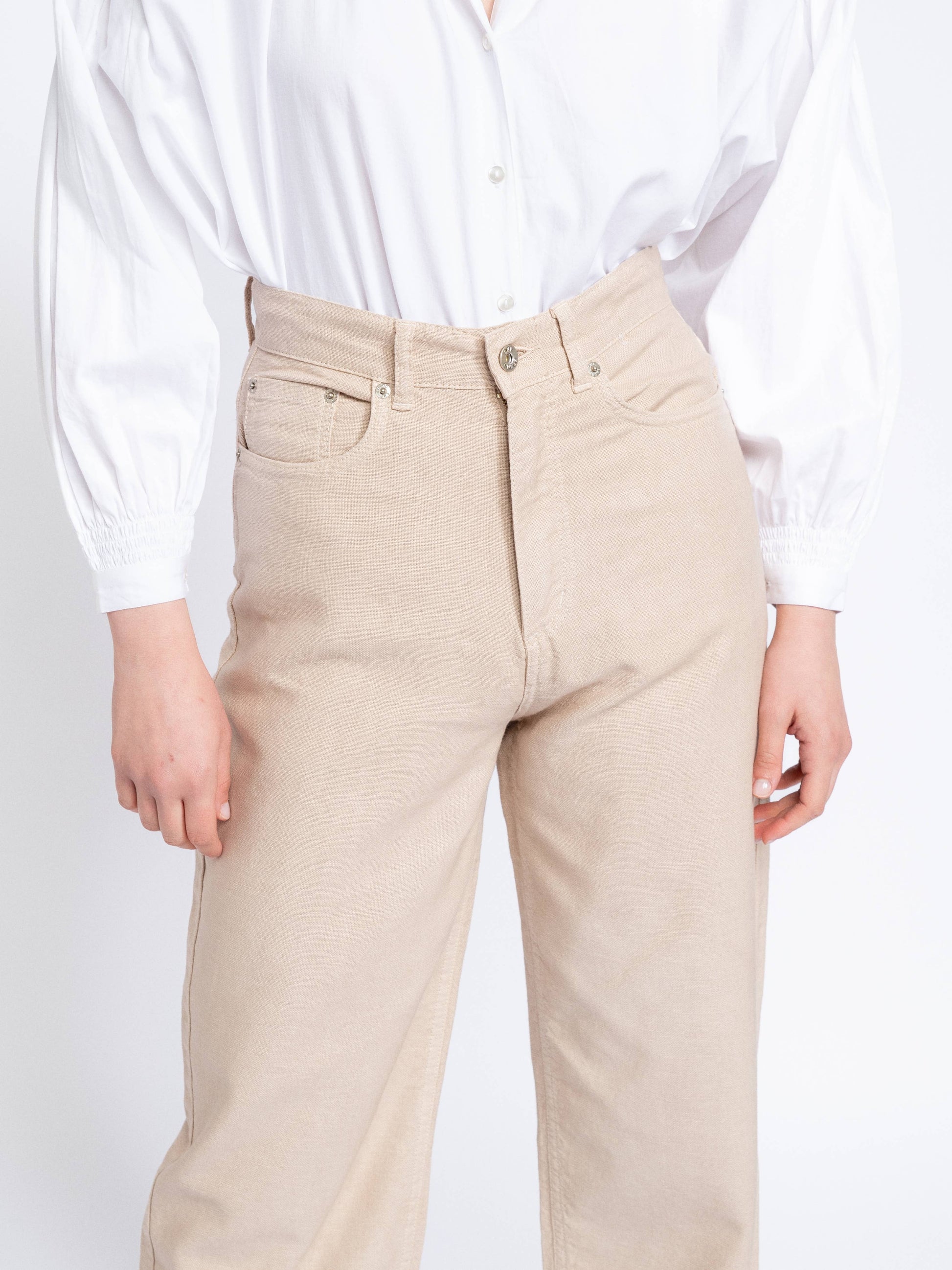 Pantaloni a vita alta a gamba ampia