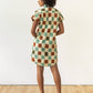Abito camicia Loren a quadri ikat in cotone