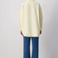 Camicia oversize in popeline giallo limone in misto cotone