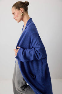 Cardigan oversize in maglia con tasche