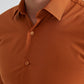 Camicia slim fit color bronzo
