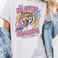 T-shirt oversize grafica “Heavens Are Roaring”