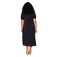 Vestito estivo lungo curvy in cotone e lino nero