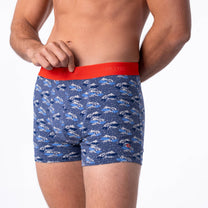 Boxer da uomo in cotone biologico con stampa montagna