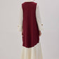 Gilet lungo bicolor bordeaux e panna