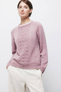 Maglione in Maglia Strutturata Girocollo