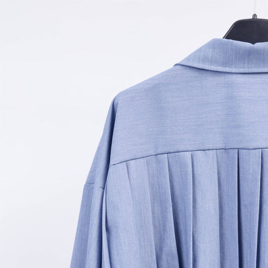 Camicia oversize con schiena plissettata