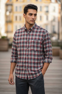 Camicia in flanella da uomo a quadri