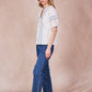 Blusa Tropez in cotone con pizzo