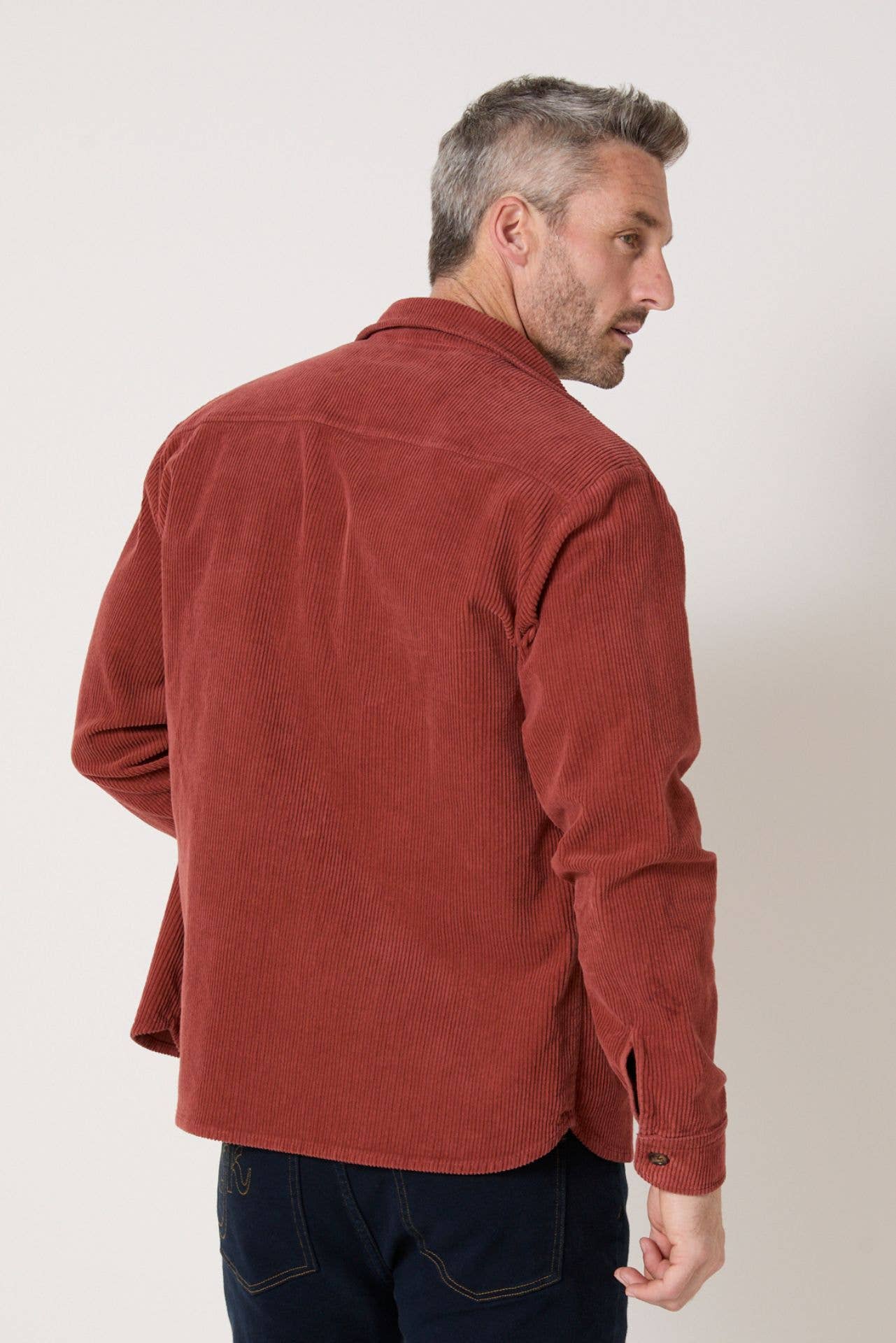 Sopracamicia in velluto a coste Chicago ruggine