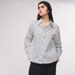 Blusa classica a righe in cotone
