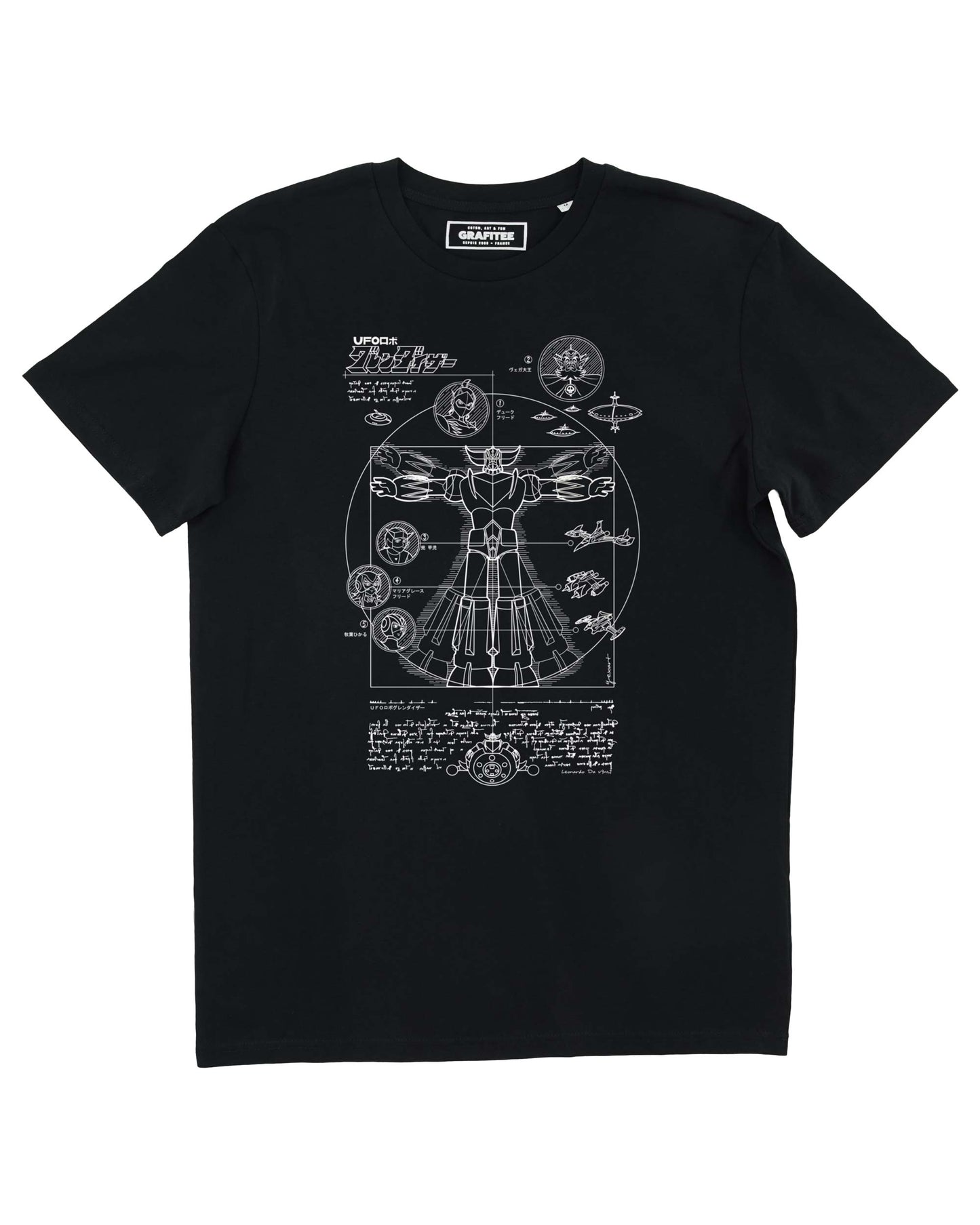 T-shirt grafica Goldorak in cotone biologico