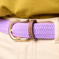 Cintura intrecciata elastica tinta unita da donna viola