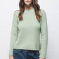 Maglione a maglia strutturata verde menta