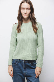 Maglione a maglia strutturata verde menta