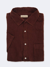 Camicia in lino Praia marrone