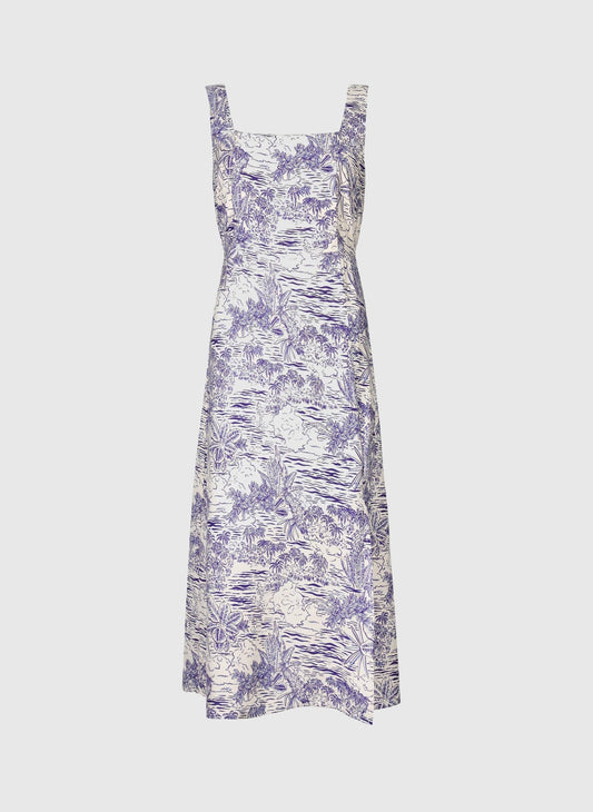 Abito midi Manily stampato blu