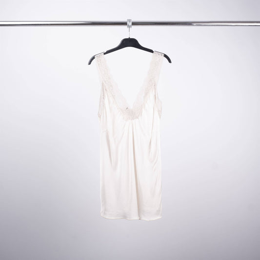 Top senza maniche con bordo in pizzo