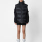 Gilet imbottito con logo e fodera fluo