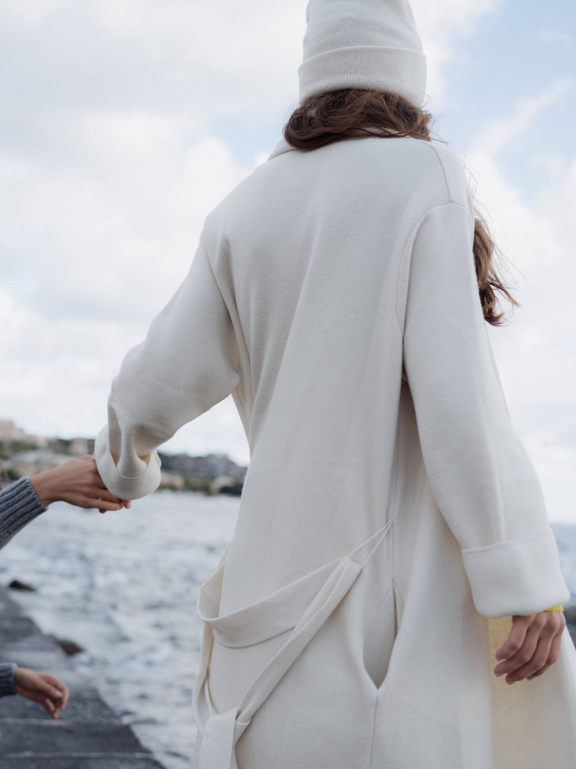 Berretto a maglia doppia in misto cashmere