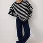 Maglione in maglia a righe oversize