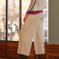 Pantaloni in Maglia a Trecce con Dettaglio Mesh