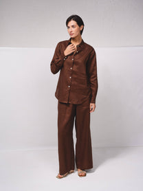 Camicia in lino a maniche lunghe