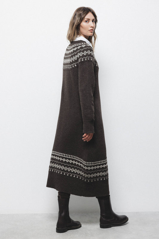 Abito in maglia jacquard
