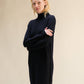Abito midi in misto cashmere con collo alto
