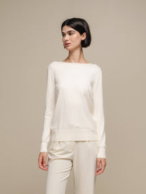 Maglione girocollo in maglia leggera da donna