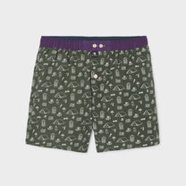 Boxer in cotone biologico fantasia campeggio