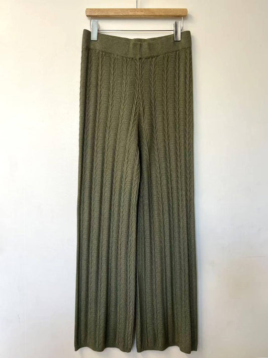 Pantaloni Perly a zampa verde militare