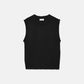 Gilet in maglia rasata girocollo