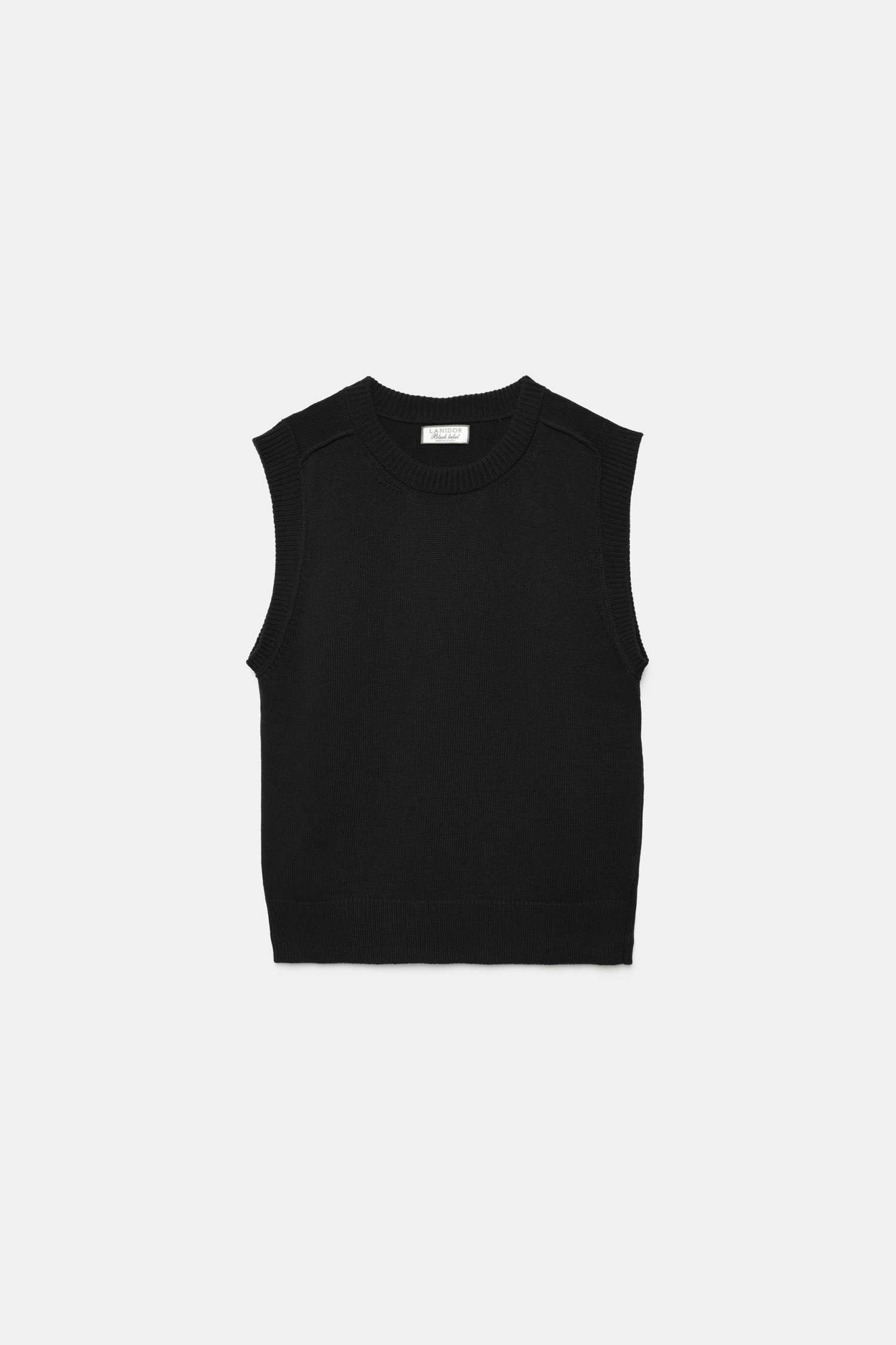 Gilet in maglia rasata girocollo