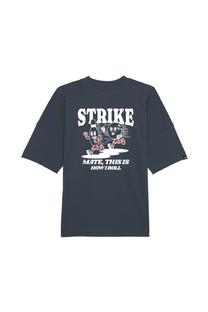 T-shirt oversize in cotone biologico con stampa Strike