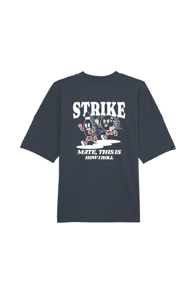 T-shirt oversize in cotone biologico con stampa Strike