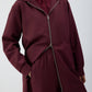 Giacca con cappuccio e zip lunga