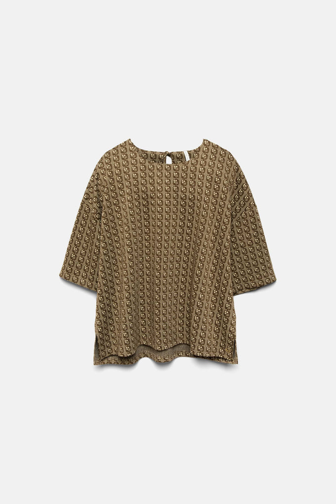 Blusa oversize con motivo geometrico