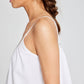 Top Annie in voile di cotone biologico bianco