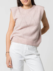 Gilet in maglia con spalle strutturate