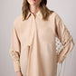 Tunica camicia asimmetrica beige