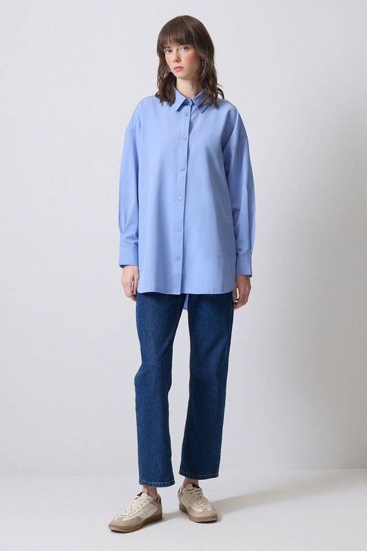 Camicia in popeline oversize
