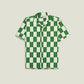 Camicia uomo a fantasia verde in cotone premium