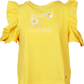 T-shirt con volant “Good Things Are Coming”