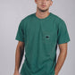 T-shirt tinta a pigmento verde con taschino