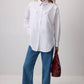 Camicia bianca ricamata con pietre