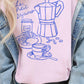 T-shirt oversize grafica “Le Petit Déjeuner” in cotone