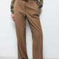 Pantaloni dritti eleganti con tasche oblique