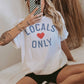 T-shirt oversize grafica “Locals Only” in cotone
