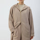 Giacca lunga con cappuccio e zip